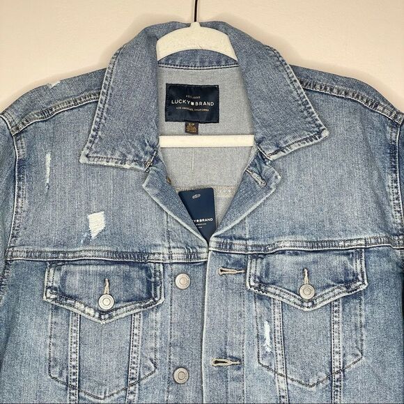 Lucky Brand Tomboy Trucker Oversized Jean Jacket - Picture 3 of 9